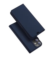 DUX DUCİS iPhone 12 Mini Kılıf Mıkantıslı Kapaklı Flip Cover Kılıf Skin X Series Flip Case (Lacivert)