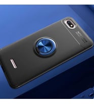 Xiaomi Redmi 6A Kılıf Yüzüklü Magnetli Ravel Case (Mavi)