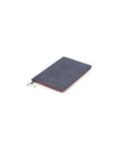 Yumuşak Deri Kapaklı Defter ( 13 x 21 cm ) (Saks)