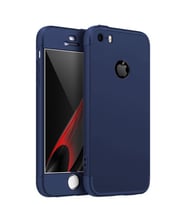 Microsonic Apple iPhone SE Kılıf Double Dip 360 Protective (Lacivert)
