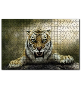Cakapuzzle Kükreyen Kaplan Artwork  Puzzle Yapboz MDF (Ahşap) (1000 Parça)
