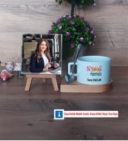 Biyoloji Mühendisi Fotoğraflı Dekoratif Taş, Kupa Bardak Beyaz Hediye (Model 8)