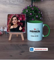 Paramedik Fotoğraflı Dekoratif Taş, Kupa Bardak Beyaz Hediye (Model 14)