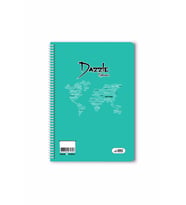 Çizgili 40 Yaprak Spiralli Defter A4 Boy Plastik Kapak (1 Adet ) (Açık Yeşil)