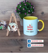 Anestezi Teknikeri Kupa Bardak Beyaz ve Fotoğraflı Ahşap Anahtarlık HediyeTıp Bayramı Hediyesi (Model 7)