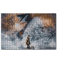 Cakapuzzle Tilki Gözü ve İnsan İllüstrasyon  Puzzle Yapboz MDF (Ahşap) (500 Parça)