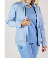 ''Ruby'' Scrubs Ceket Yüksek Kalite Doktor Hemşire Hastane Üniforması (Mavi)