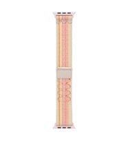Apple Watch 40mm Kordon 2023 Point Hasır Kordon Strap Kayış (Pembe)