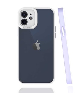 Uyumlu Model Apple iPhone 12 Kılıf Koruyucu Mat Mima Kapak (Lila)