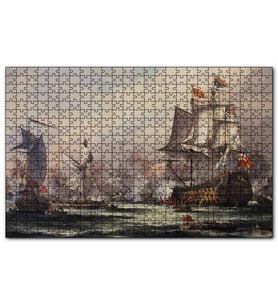 Cakapuzzle Haçlı Donanması Gemileri Puzzle Yapboz MDF (Ahşap) (255 Parça)