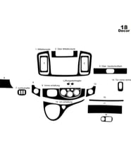 Meriç® Opel Vivaro Torpido Kaplama Maun 18 Parça 2007-2011 (Piano Black)
