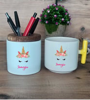 Unicorn Hediye Sepeti Kupa Bardak T Kulplu, Kalemlik Hediyeleri Arkadaşa Kız Kardeşe Hediye (Model 5)