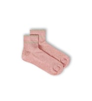 3'lü Kadın Simli Pikotlu  Çorap 3441-A3 (Pembe)