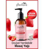 Parnassos 150 ML Çilek Aromalı Masaj Yağı - Tutkulu ve Romantik Masaj Deneyimi (150 ML)