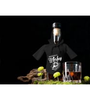 BK Gift Kişiye Özel Mini Siyah İçki Şişesi Tişörtü , Ev Bar Dekoru, Viski, Şarap, Votka, Rakı Şişesi Tişörtü, Ev Barı (Model 14)