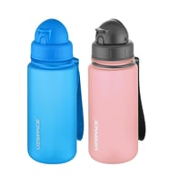 Uzspace 2'li Pipetli Tritan Matara Seti 400 ml FiftyFifty (Mavi-Rodyum)