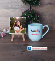 Psikolog Fotoğraflı Dekoratif Taş, Kupa Bardak Beyaz Hediye (Model 5)