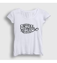 Presmono Kadın Sarı Logo Creedence Clearwater Revival T-Shirt 490622tt (Beyaz)