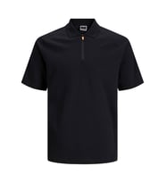 Yarım Fermuar Dalgıç Kumaşlı Polo Yaka (Siyah)
