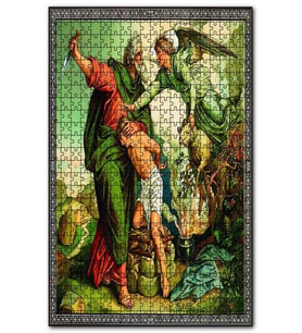Cakapuzzle Hz İbrahim'in Allaha olan İnancı Görseli Puzzle Yapboz MDF (Ahşap) (500 Parça)