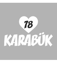 Kalpli 78 Karabük Araba Sticker siyah 20x15 CM (Beyaz)