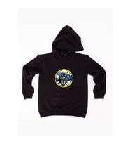 Batman baskılı kapüşonlu pamuklu kumaş çocuk sweatshirt (Siyah)