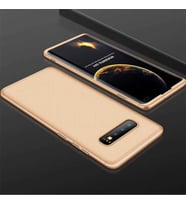 Galaxy S10 Plus Kılıf Zore Kamera Korumalı 360 Tam Koruma Ays (Gold)