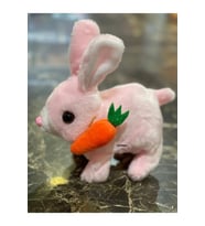 Yürüyen zıplayan sesli ışıklı Pilli Peluş Tavşan (Pembe)