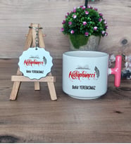 Kütüphaneci Hediye Seti Kupa Bardak T Kulplu ve Anahtarlık Kütüphaneciye Hediye (Model 4)