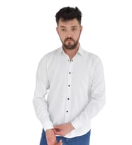 Erkek Spor Gömlek Silim Fit 9959 BGL-ST02719 (Beyaz)