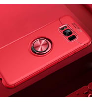 Samsung Galaxy S8 Plus Kılıf Yüzüklü Magnetli Ravel Case (Kırmızı)