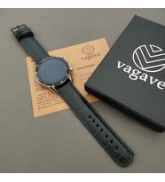 vagave Huawei Watch GT / GT2 / GT2e / GT2pro GT3 / GT3 pro 46mm İsme Özel Deri Kordon 5 Renk (Haki)