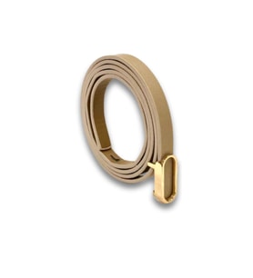 Vos Versa Oval Gold Tokalı Siyah İnce Kadın Kemeri VOSDK0219101 (Vizon)