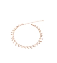 Sallantılı Classical Su Yolu Gümüş Kadın Ayak Halhal (Rose)