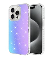 iPhone 15 Pro Kılıf Parlak Renk Geçişli Velle Kılıf (Beyaz)