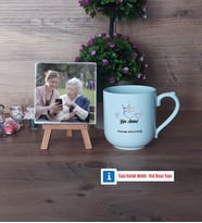 Yılın Annesi Fotoğraflı Dekoratif Taş, Kupa Bardak Beyaz Hediye (Model 5)