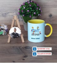 Rehber Öğretmen Kupa Bardak Beyaz ve Fotoğraflı Ahşap Anahtarlık Hediye Öğretmenler Günü Hediyesi (Model 7)