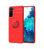 Samsung Galaxy S21 Kılıf Yüzüklü Magnetli Ravel Case (Kırmızı)