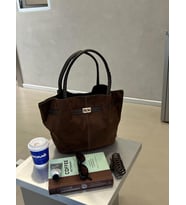 Tarya Süet Kemer Detaylı Kadın Omuz Çantası BP-4830O (Acı Kahve)
