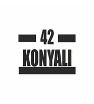 42 Konyalı Araba Sticker siyah 16x9 CM (Siyah)