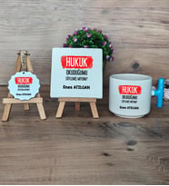  Hukuk Okuduğumu Söylemiş Miydim  Hediye Seti Kupa Bardak T Kulplu, Dekoratif Taş, Anahtarlık Hukuk Öğrencisine Hediye (Model 3)