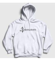 Presmono Unisex Beyaz Logo Insomnium Kapüşonlu Sweatshirt 151500tt (Beyaz)