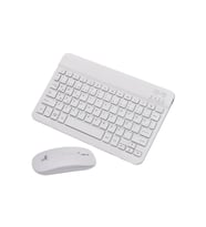 Kablosuz Bluetooth Klavye Ve Mouse Seti Bilgisayar Ve Ofis Kullanımı Ergonomik Tasarım (Beyaz)