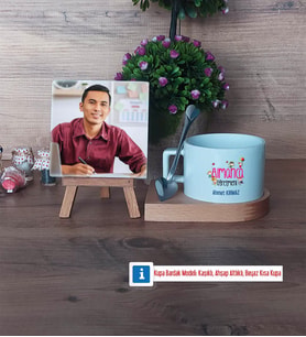 Almanca Öğretmeni Fotoğraflı Dekoratif Taş, Kupa Bardak Beyaz Hediye (Model 8)