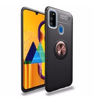 Galaxy M30S Yüzüklü Standlı Manyetikli Kamera Korumalı Kılıf (Rose)