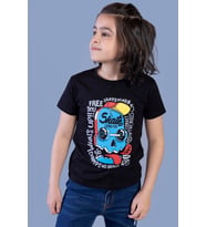 Toontoy Erkek Çocuk Baskılı Tişört (Siyah)