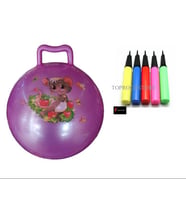 Çocuk Plates Zıp Zıp Kanguru Zıplama Topu POMPA HEDİYELİ (Mor)