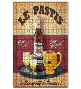 Cakapuzzle Le Pastis Menü Afişi Görseli Puzzle Yapboz MDF (Ahşap) (255 Parça)
