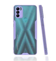 General Mobile 21 Plus Kılıf Kamera Korumalı Arkası Şeffaf Silikon (Mor)