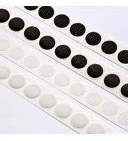 Yuvarlak Kesim (Para Para), Cırt Bant, Arkası Yapışkanlı (Dişi-Erkek Takım) 3000 ADET 1,5 cm (Beyaz)